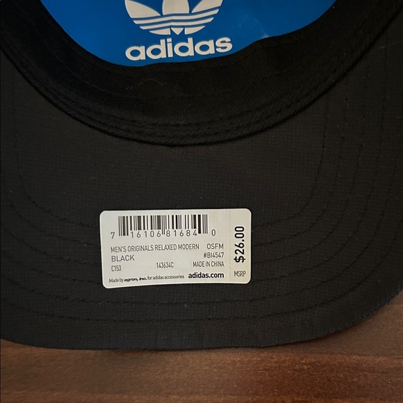 Adidas Black Cap with White Logo - Picture 5 of 5